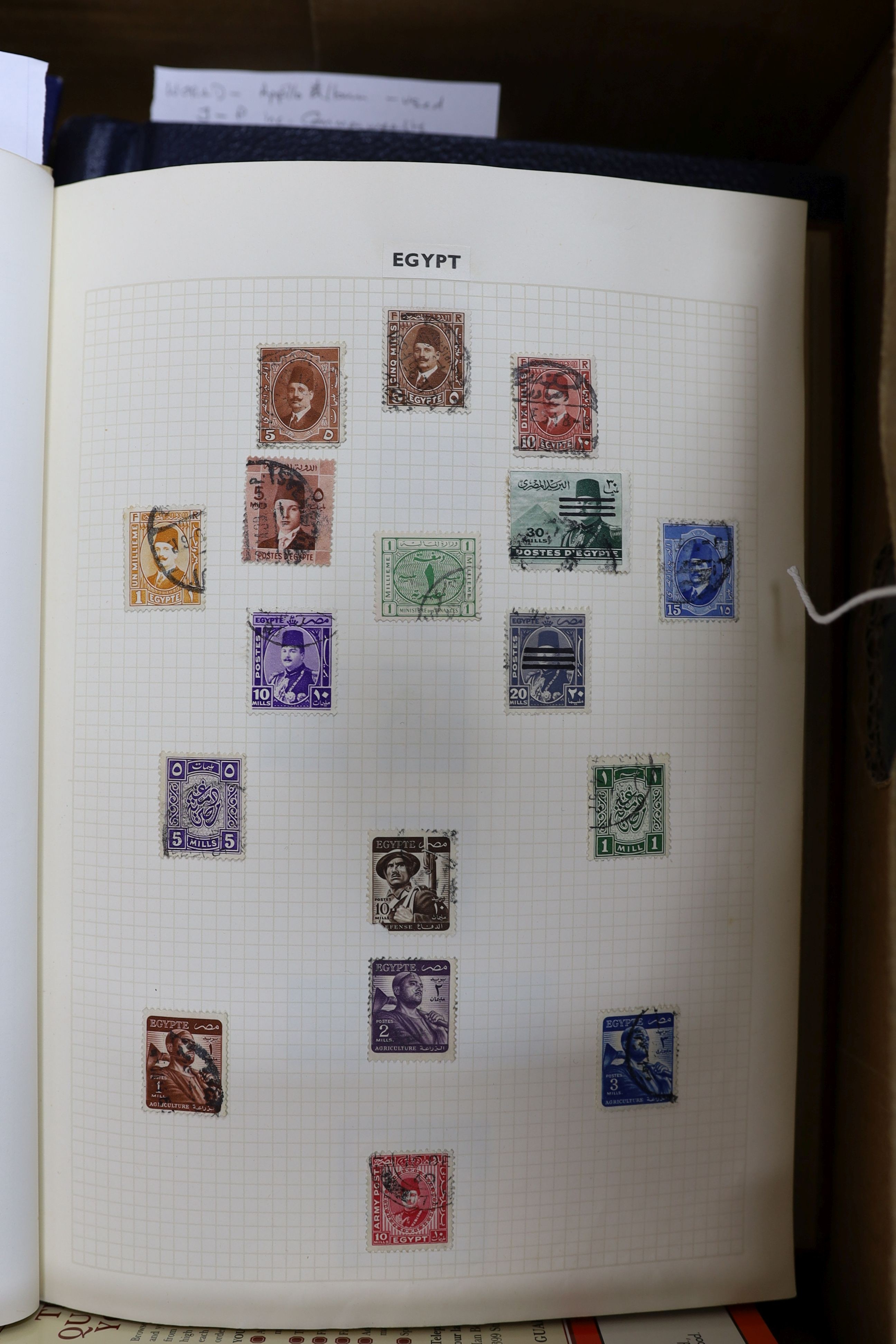 Miscellaneous stamps, British Commonwealth and World, 7 albums